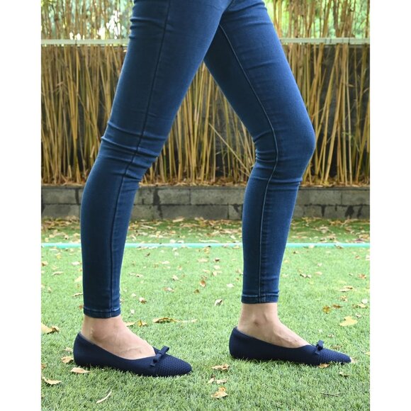 Sicare Blue Ballet Flats Round Toe Slip on Casual Dressy Flats for Office Work - Picture 8 of 10